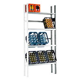 SSI Schäfer Drankkrattenrek, aanbouwelement, L 1055 x D 300 x H 2278 mm, verzinkt