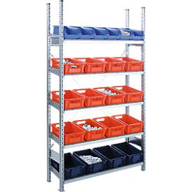 SSI Schäfer Complete stelling SBR 3000, basissectie, 5 schuine vakniveaus, 2278 x 400 x 995 mm