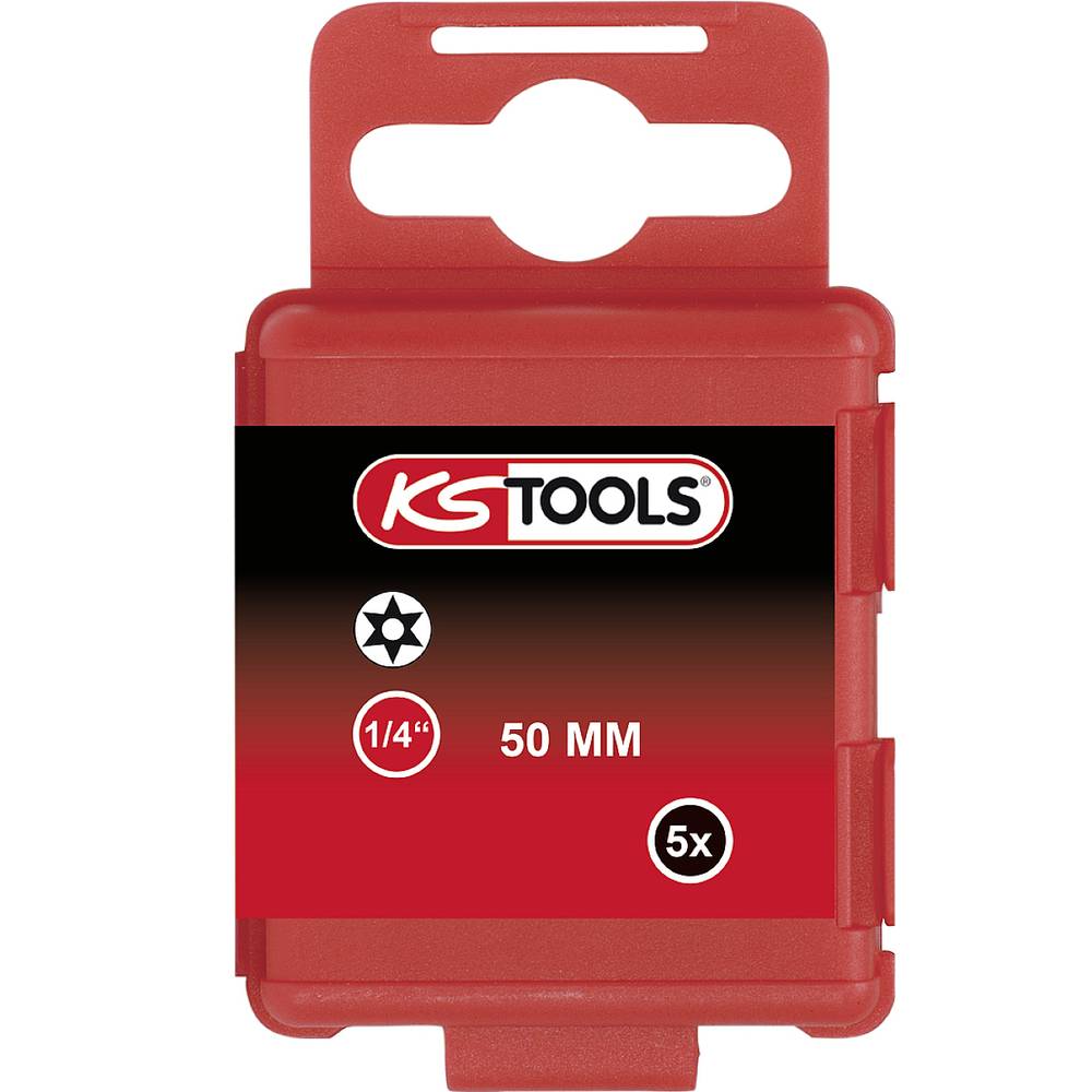 KS Tools 911.2798 9112798 Torx-bit TB 40 Speciaal staal Vernikkeld E 6.3 5 stuk(s)