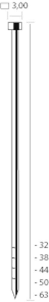 Algemeen Union nagel schuin 21gr.RVS NA 50mm (2500st)