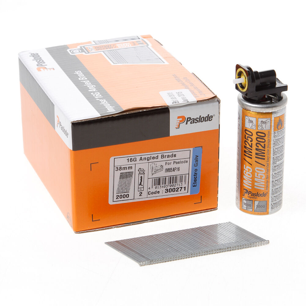 Paslode Nagels+gas im65af16 38mm vz.2000st