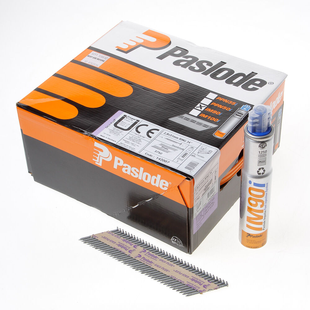 Paslode Nagels+gas im90i 2.8x51ring/vz.3750st