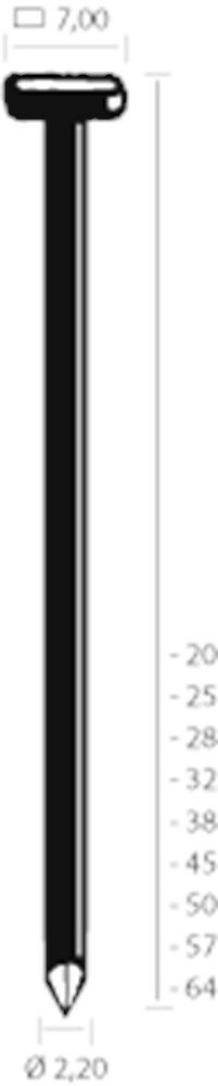 Algemeen Union T-nagel RVS 2.2x64mm (1000st)