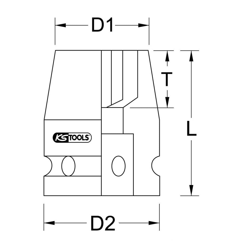 KS Tools 5151328 515.1328 Kracht-dopsleutelinzet 28 mm