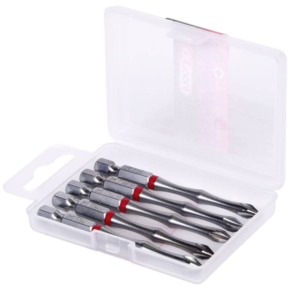 KS Tools 918.3156 9183156 Kruis-bit PH 2 Vernikkeld E 6.3 5 stuk(s)