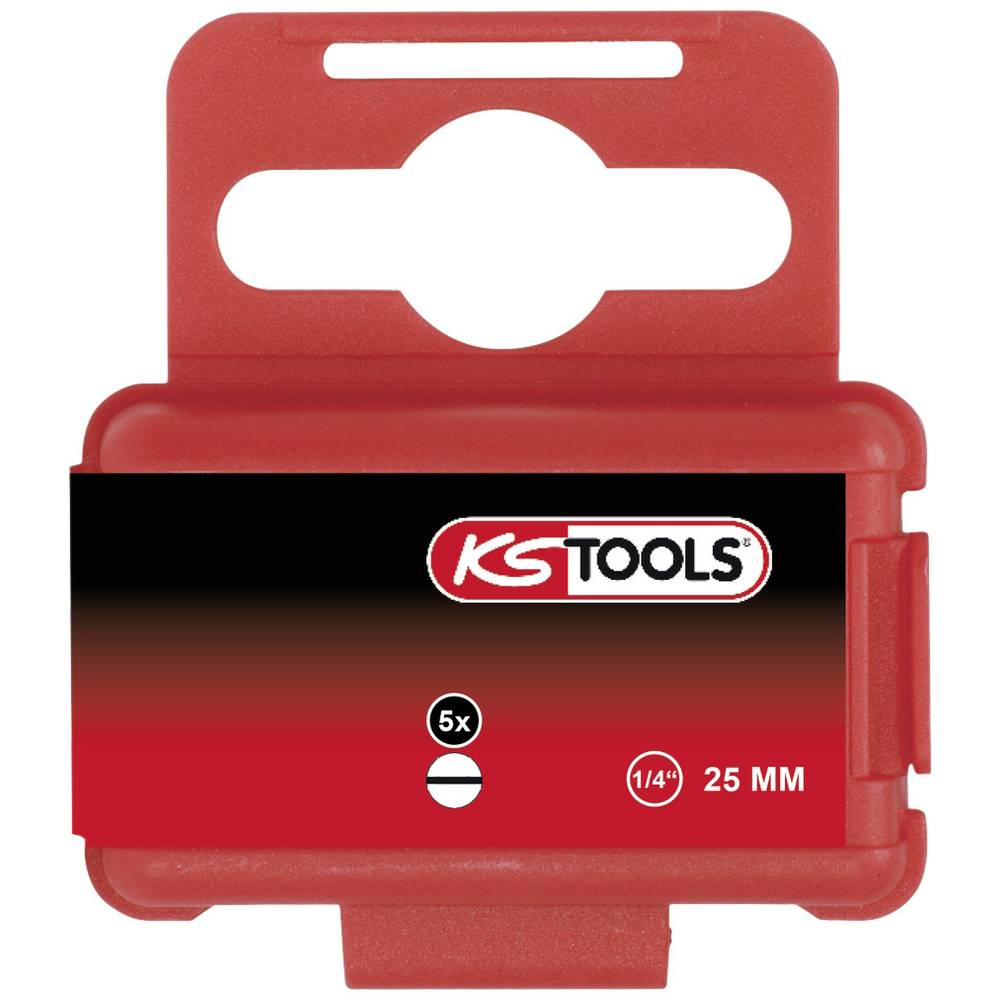 KS Tools 911.2244 Gleuf-bit 5.5 mm S2-staal Vernikkeld C 6.3 5 stuk(s)