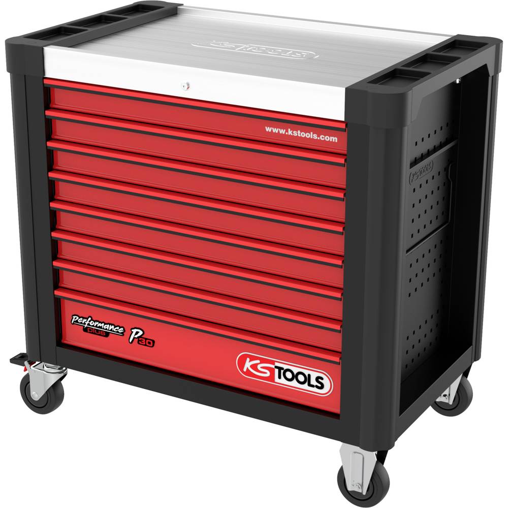 KS Tools 8734008 Werkplaatswagen Plaatstaal Kleur (specifiek): Zwart, Rood