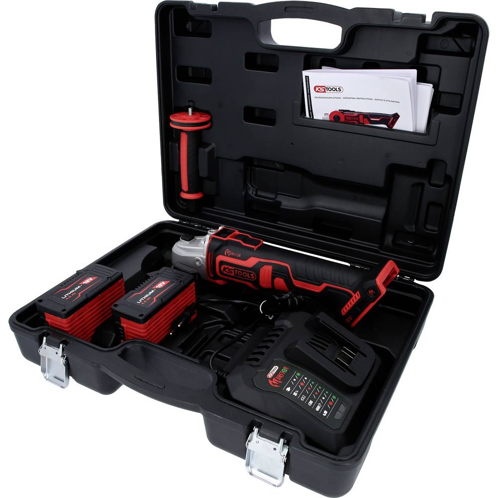KS Tools 515.6200 515.6200 Haakse accuslijper 125 mm 18 V 4 Ah