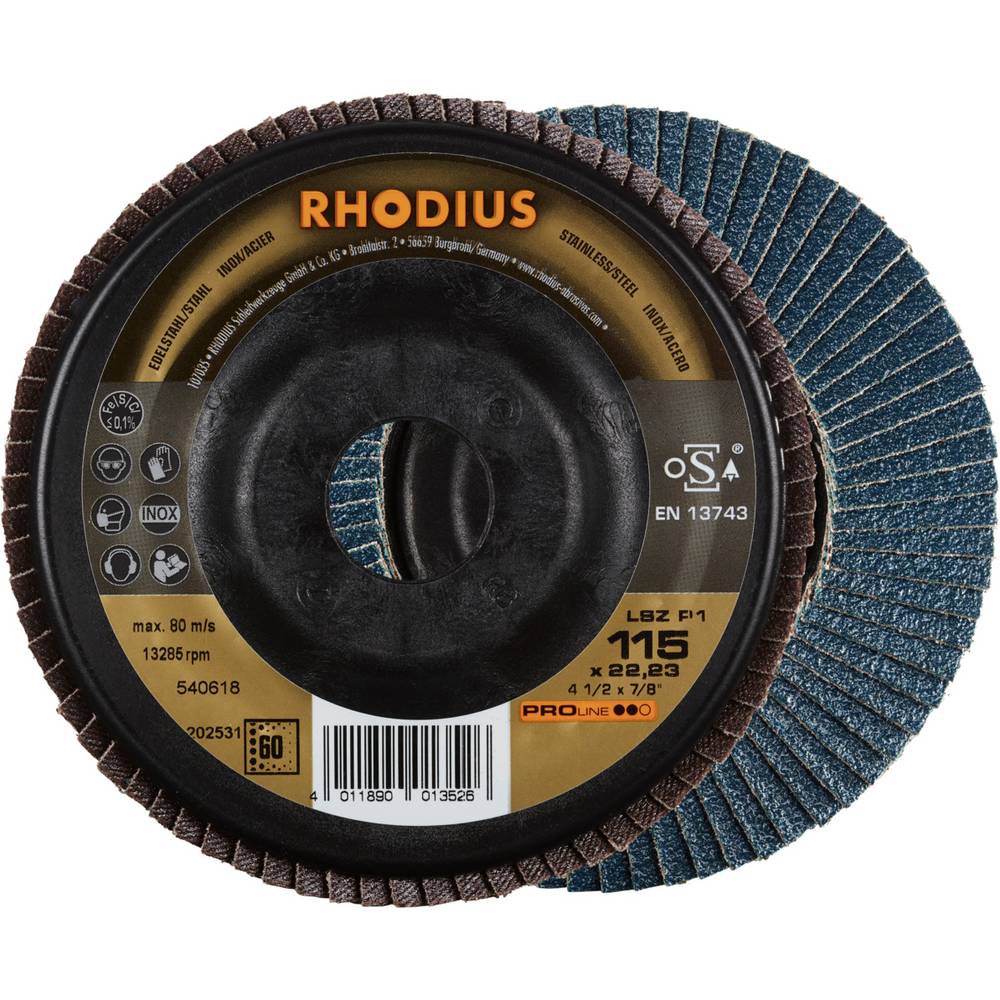 Rhodius 202531 LSZ P1 Lamellenschijf RVS, Staal 10 stuk(s)