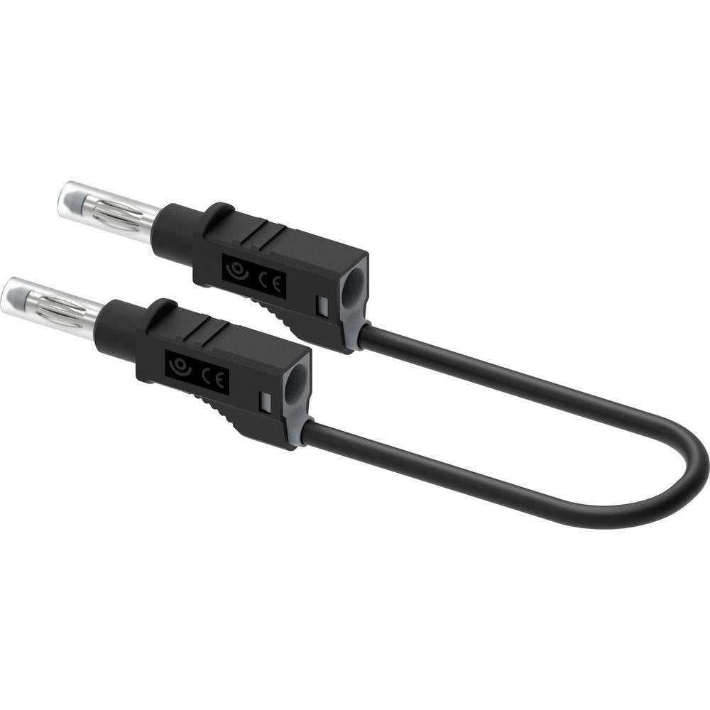 Electro PJP 2210/600V-CD1-25N Meetsnoer Steekaansluiting 4 mm 25 cm Zwart 1 stuk(s)
