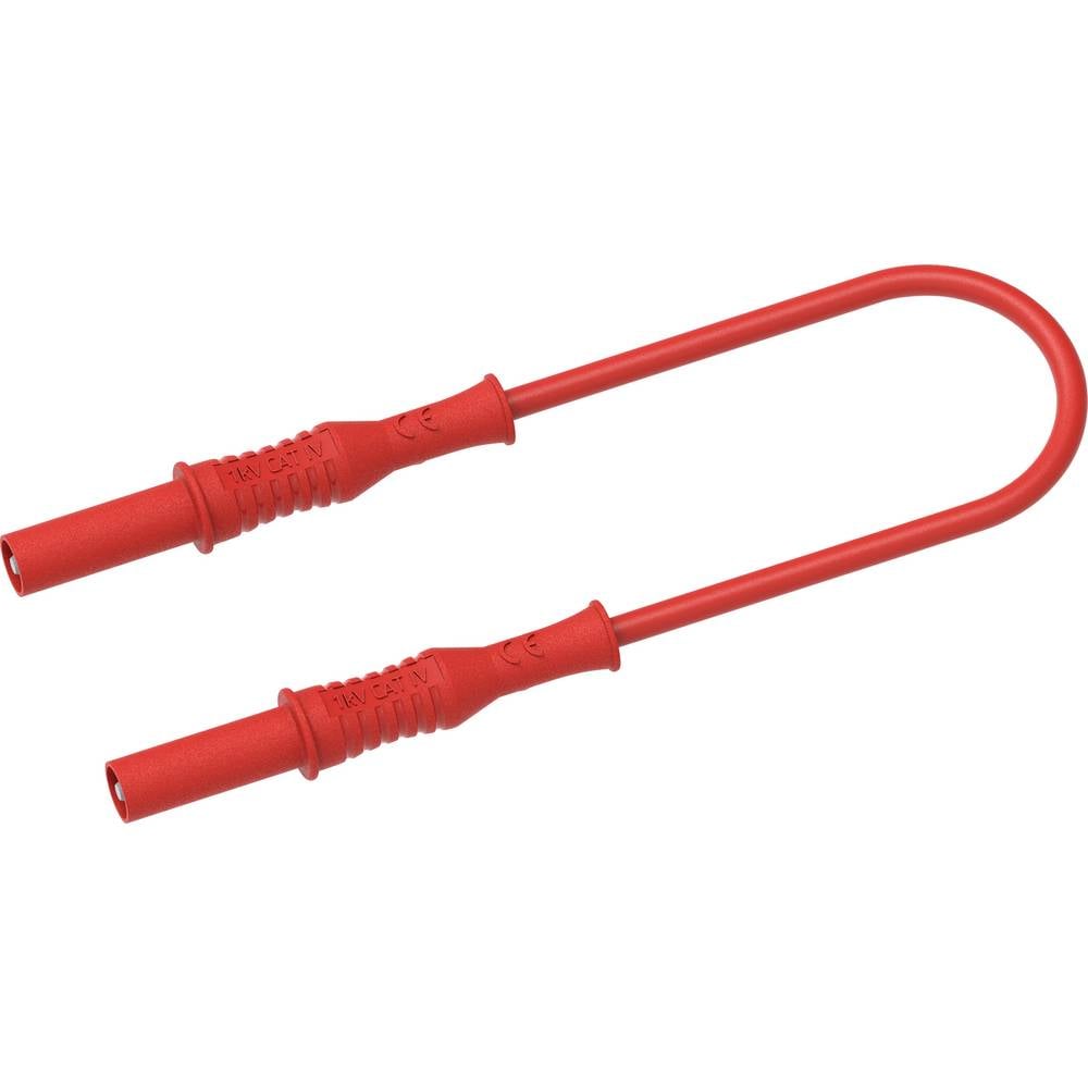 Electro PJP 2312-IECIV-CD1-100R Meetsnoer Steekaansluiting 4 mm 1 m Rood 1 stuk(s)