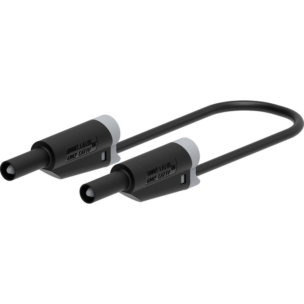 Electro PJP 2711-IEC-CD1-25N Meetsnoer Bananenstekker 4 mm 25 cm Zwart 1 stuk(s)