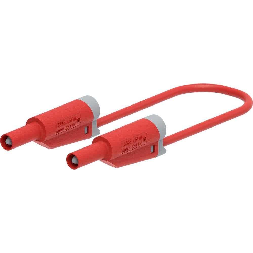 Electro PJP 2711-IEC-CD1-25R Meetsnoer Bananenstekker 4 mm 25 cm Zwart 1 stuk(s)