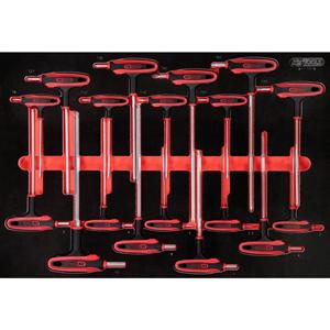 kstools KS Tools 811.1018 Haakse schroevendraaierset 2 mm, 2.5 mm, 3 mm, 4 mm, 5 mm, 6 mm, 7 mm, 8 mm, 10 mm T 8, T 10, T 15, T 20, T 25, T 27, T 30, T 40, T 50