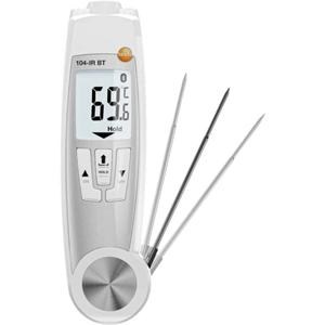 Testo 0560 1045 60 Infrarood-thermometer en insteekthermometer (HACCP) Meetbereik temperatuur -50 tot 250 &deg;C Sensortype NTC Conform HACCP, IP65