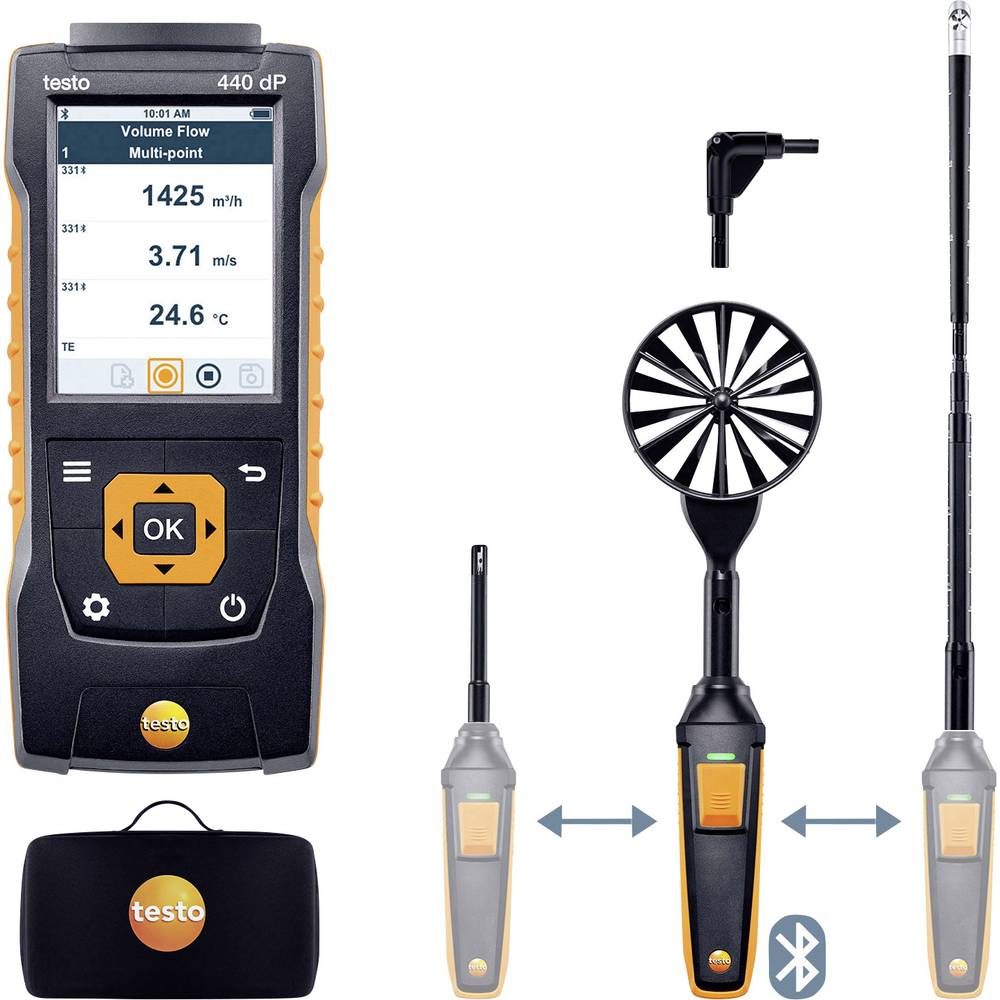 Testo 440 Set2 delta P Windmeter
