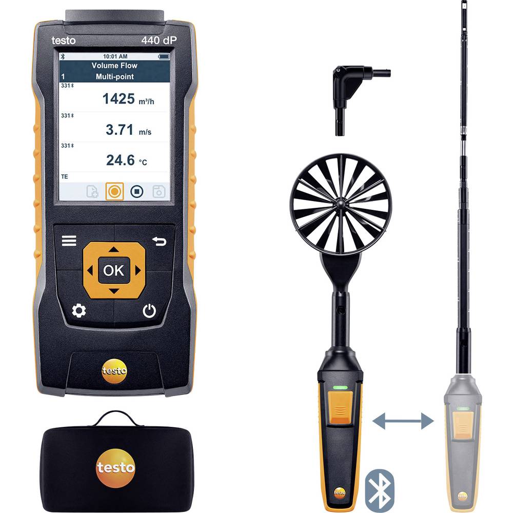 Testo 440 Set1 delta P Windmeter
