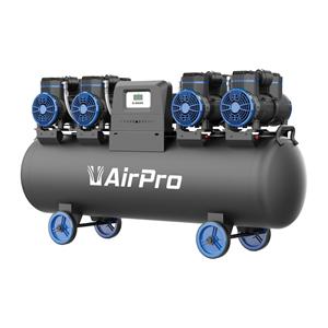 AIRPRO Compressor olievrij 4x2pk 120L tank 400V