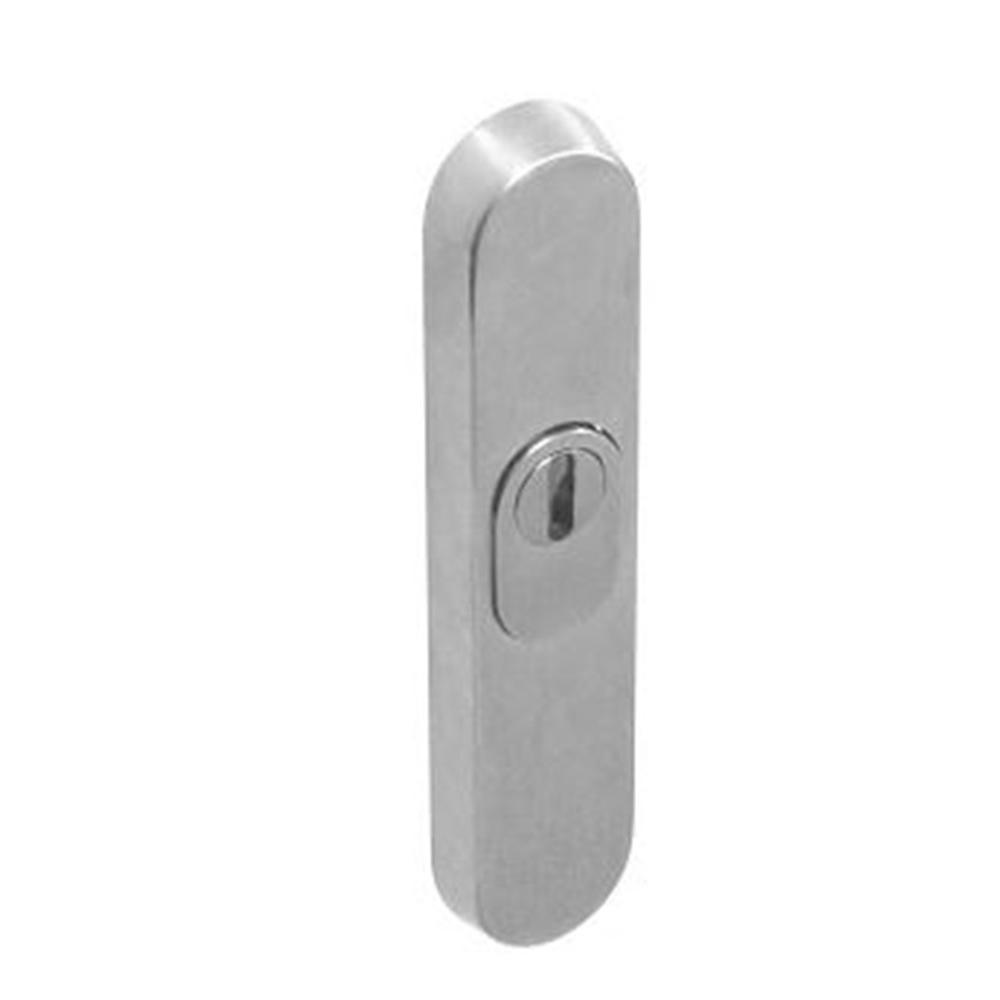 Intersteel SKG3 Ovale rozet buitenzijde Profielcilindergat 92mm met kerntrek beveiliging RVS. (bestellen incl.