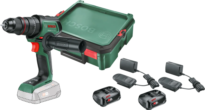 Bosch AdvancedImpact 18V-80 2,5 Ah Accu (2x) SystemBox S Starterspakket