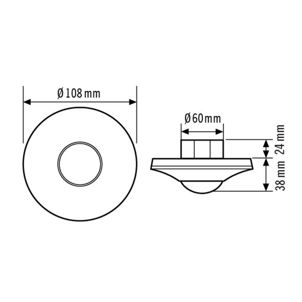ESYLUX EP10055553 Aanwezigheidsmelder (plafond) Zwart IP20