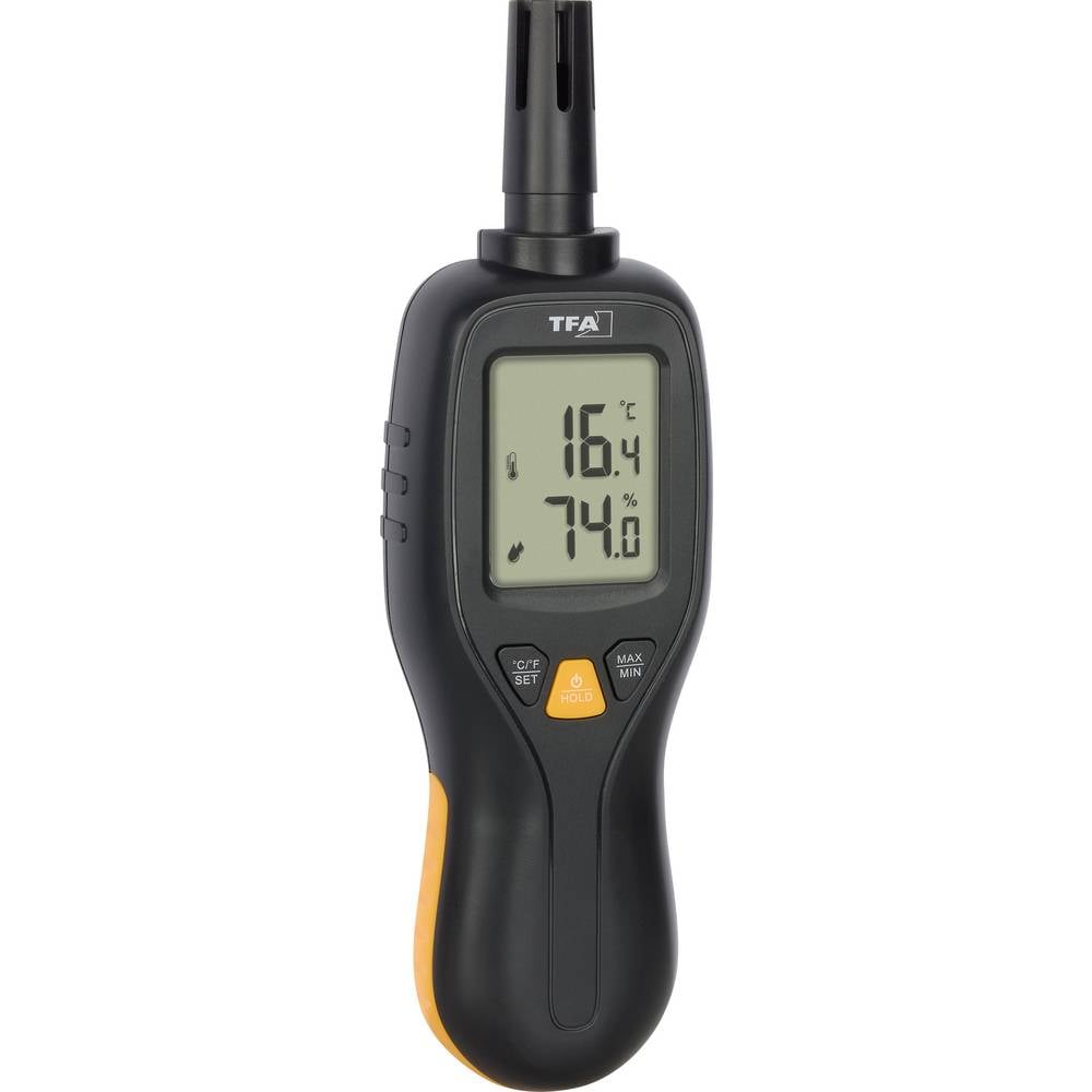 TFA Dostmann Digitales Profi-Thermo-Hygrometer 31.1066.01 Thermo- en hygrometer Zwart, Geel