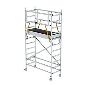 Munk rolsteiger, aluminium ronde buis, werkhoogte tot 7,2 m, rolbalk 1.500 mm, GS-gekeurd, DIN EN 1004, H 2,10 m