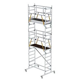 Munk rolsteiger, aluminium ronde buis, werkhoogte tot 7,2 m, rolbalk 1.500 mm, GS-gekeurd, DIN EN 1004, H 4,10 m