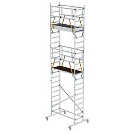 Munk rolsteiger, aluminium ronde buis, werkhoogte tot 7,2 m, rolbalk 1.500 mm, GS-gekeurd, DIN EN 1004, H 5,30 m