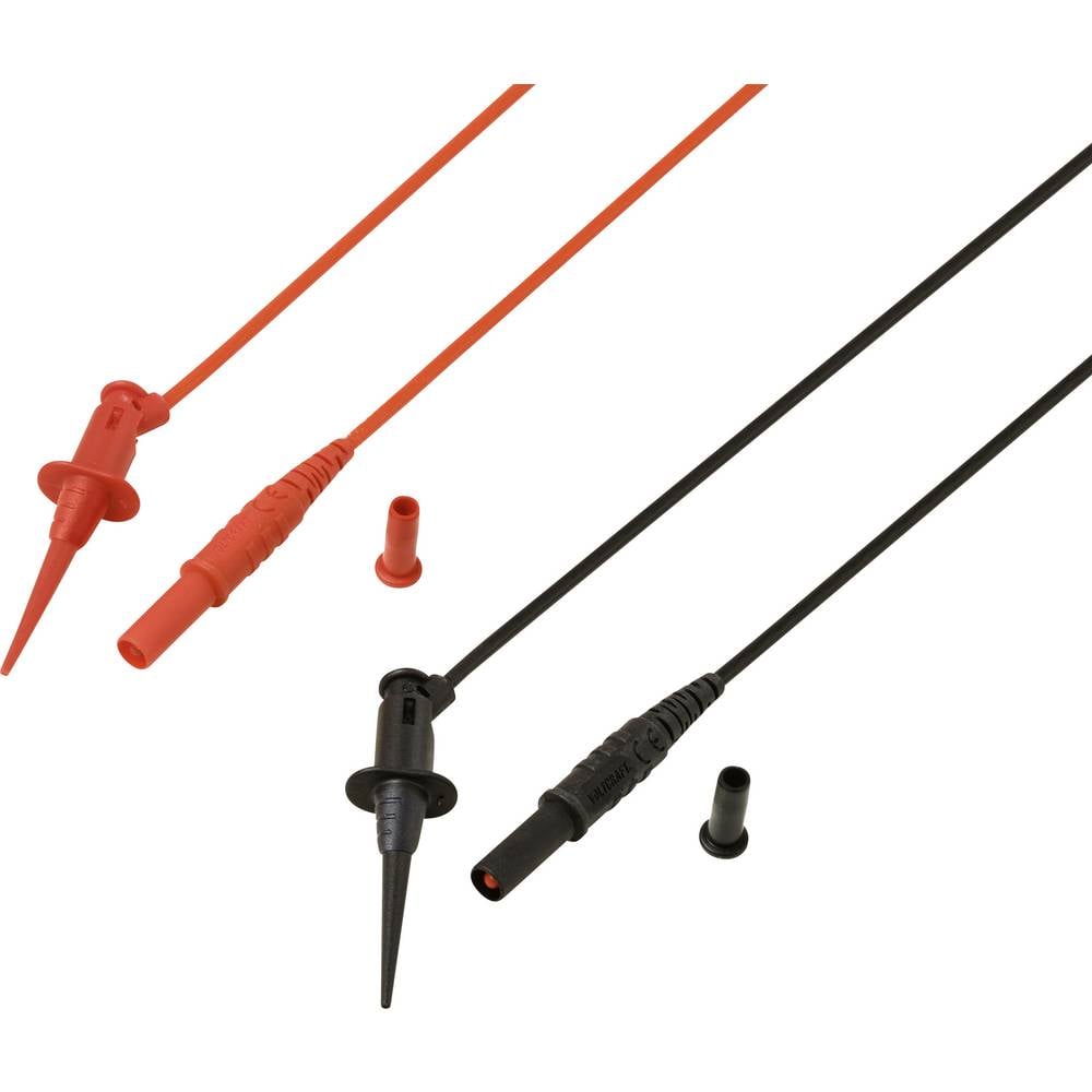 VOLTCRAFT MSL-525 Meetsnoer 4mm-veiligheidsstekker 1.2 m Rood, Zwart 1 paar