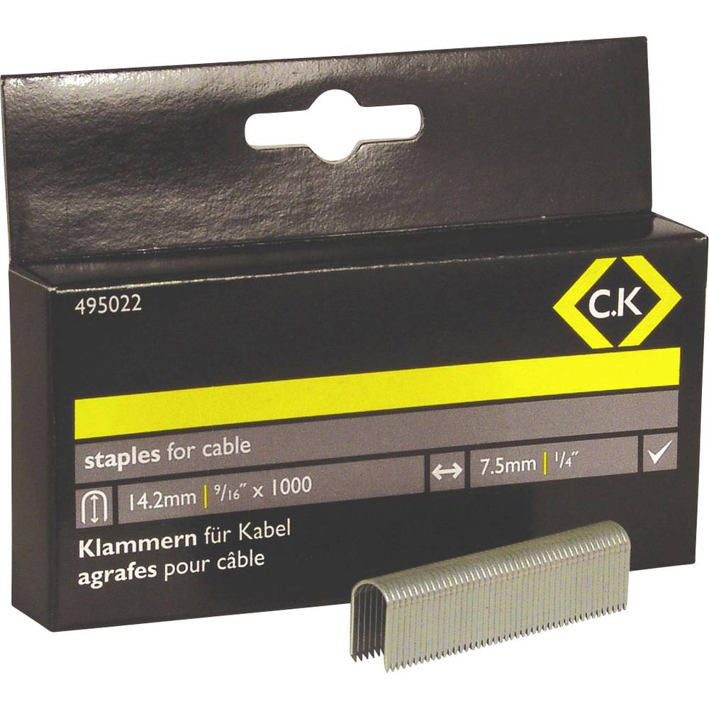 C.K 495022 Nieten voor tacker 1 stuk(s) Afm. (l x b) 14 mm x 7.5 mm