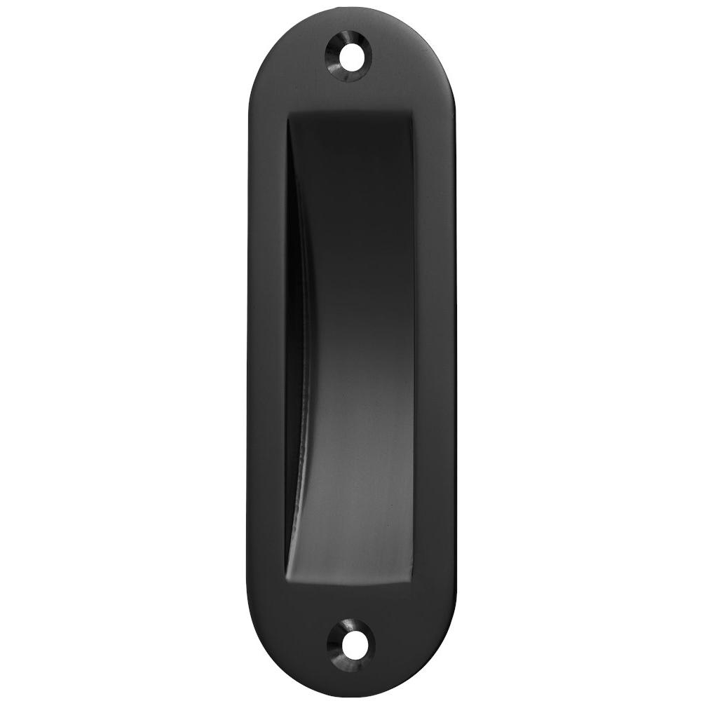 Hermeta Schuifdeurkom 120x40mm, ovaal zwart