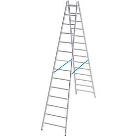 KRAUSE Dubbele trapladder, van aluminium, 2x 14 sporten