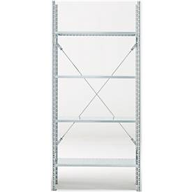 SSI Schäfer Basisstelling, 4 legborden, H 2278 x B 1055 x D 500 mm, gegalvaniseerd