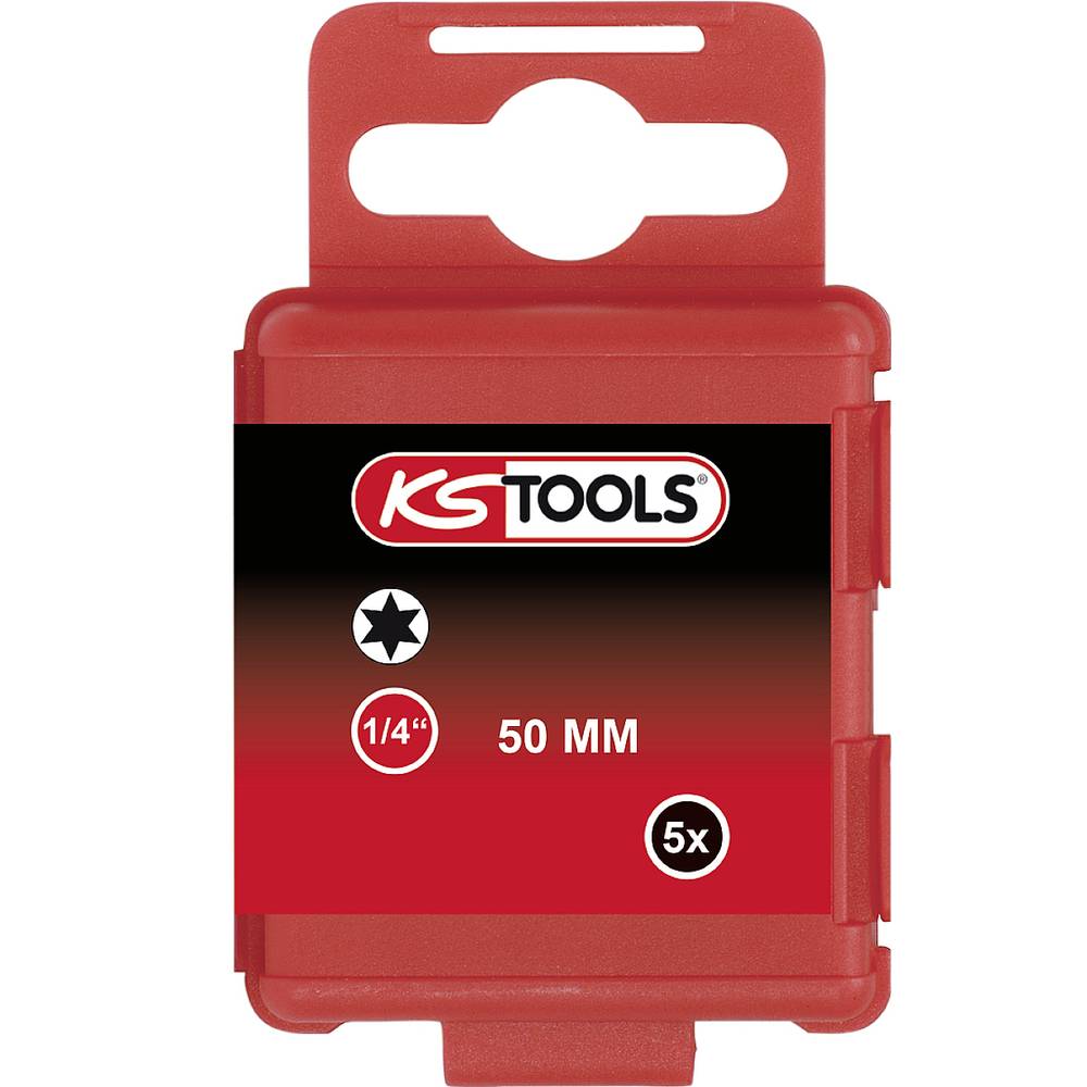 KS Tools 911.3372 9113372 Torx-bit T 4 Speciaal staal Vernikkeld E 6.3 5 stuk(s)