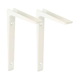 AMIG Plankdrager - 2x - planksteun - van aluminium - gelakt wit - H200 x B150 mm -