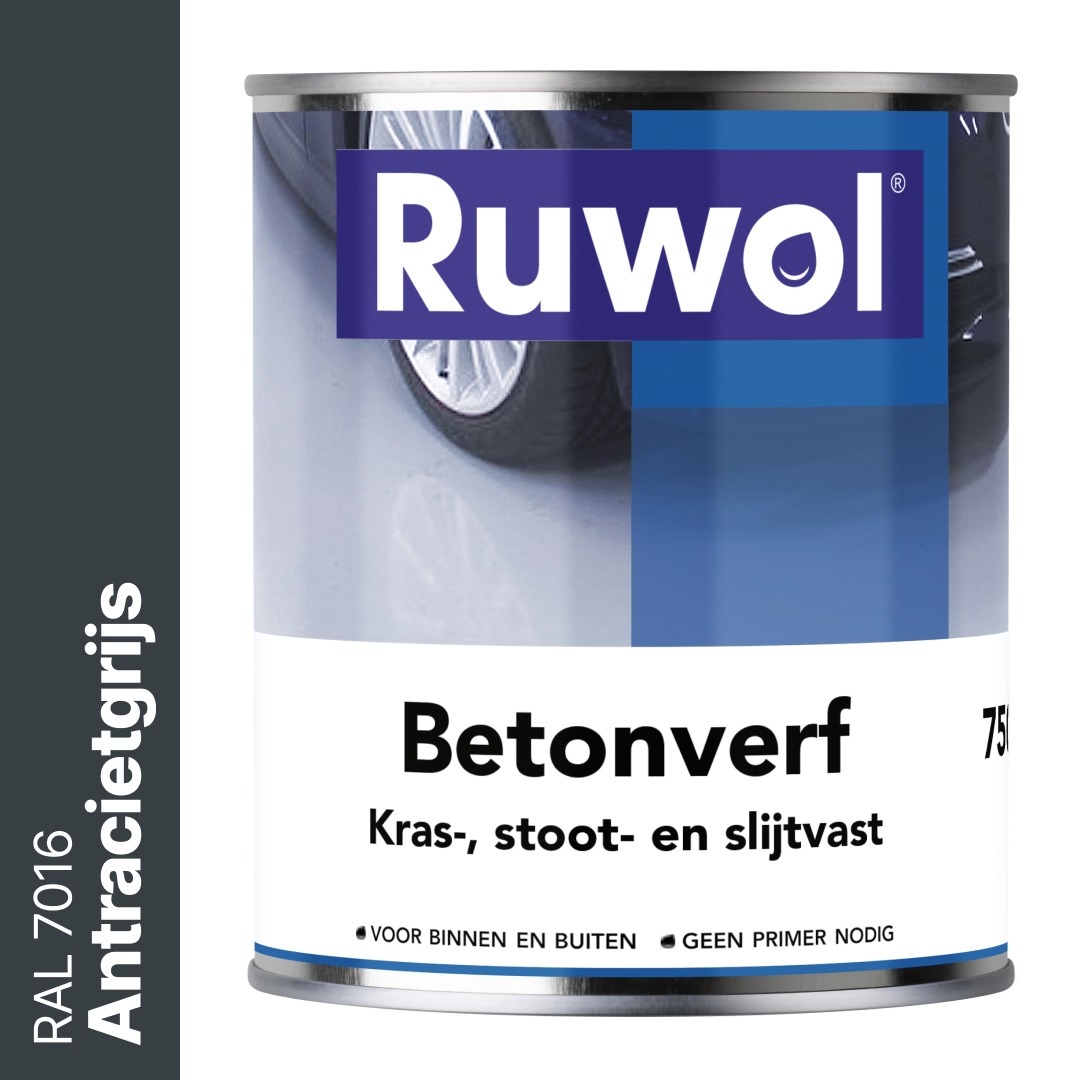 Ruwol Betonverf Antracietgrijs (RAL 7016) 750 ml
