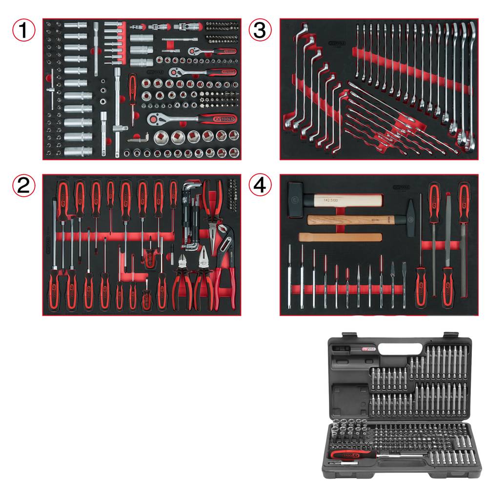 KS Tools 713.0515 Gereedschapsset Chroom-vanadium staal 515 onderdelen