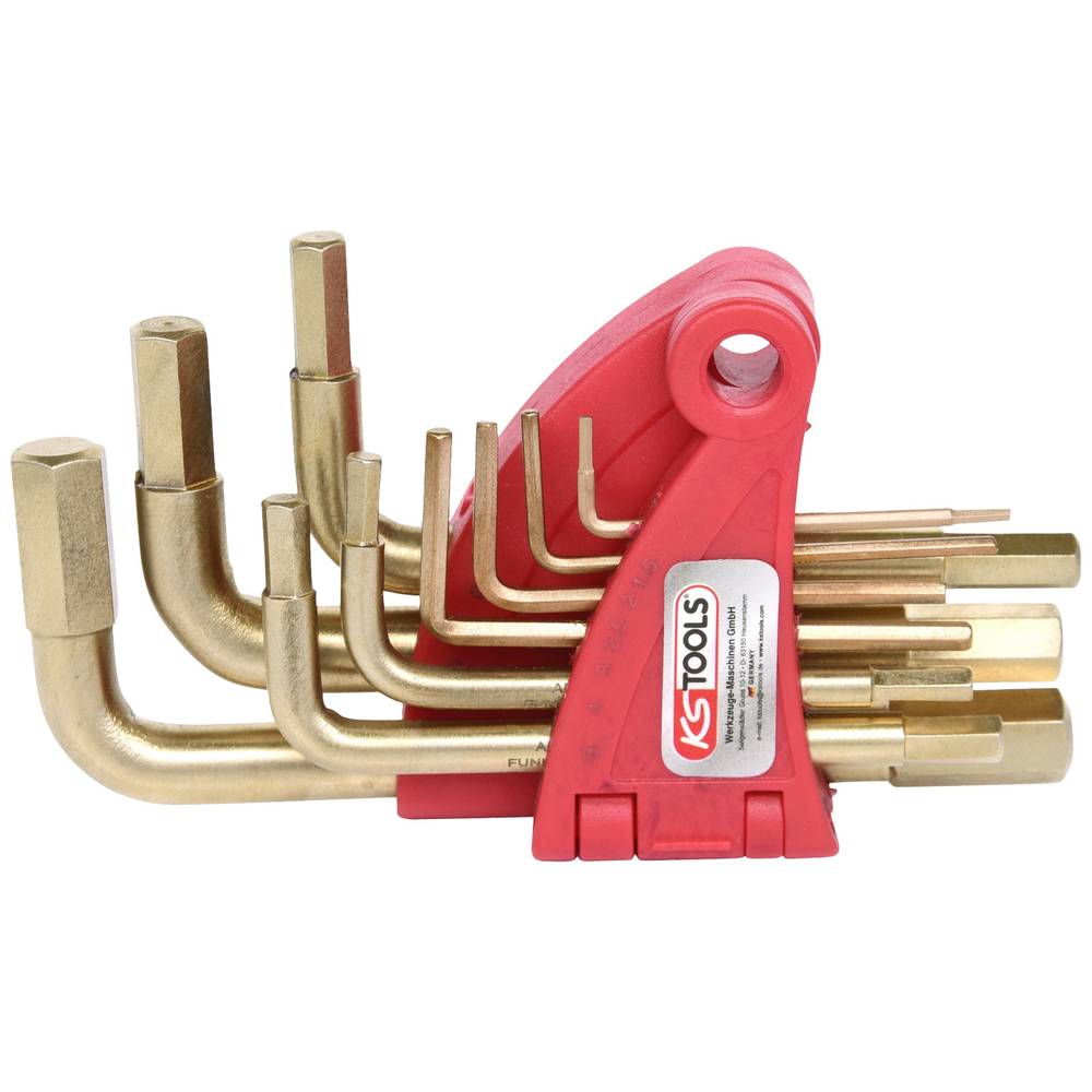 KS Tools 963.1513 Inbus Haakse schroevendraaierset 1.5 mm, 2 mm, 2.5 mm, 3 mm, 4 mm, 5 mm, 6 mm, 8 mm, 10 mm 9-delig