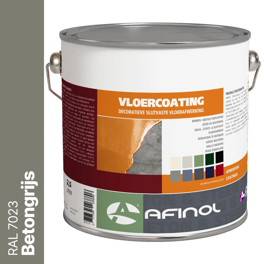 Afinol Vloercoating Betongrijs (RAL 7023) 2,5 liter