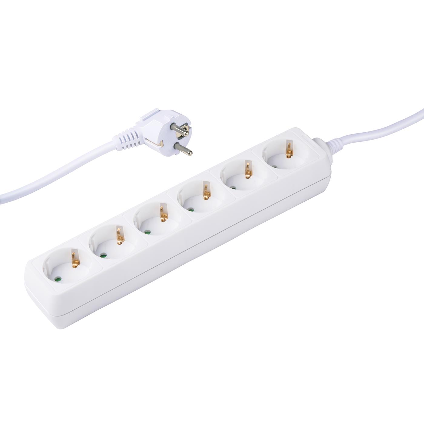 Grundig Stekkerdoos wit 6-voudig 1,5M