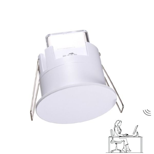 Qualedy Aanwezigheidssensor met bewegings- en ademhalingsdetectie - Wit - Inbouw