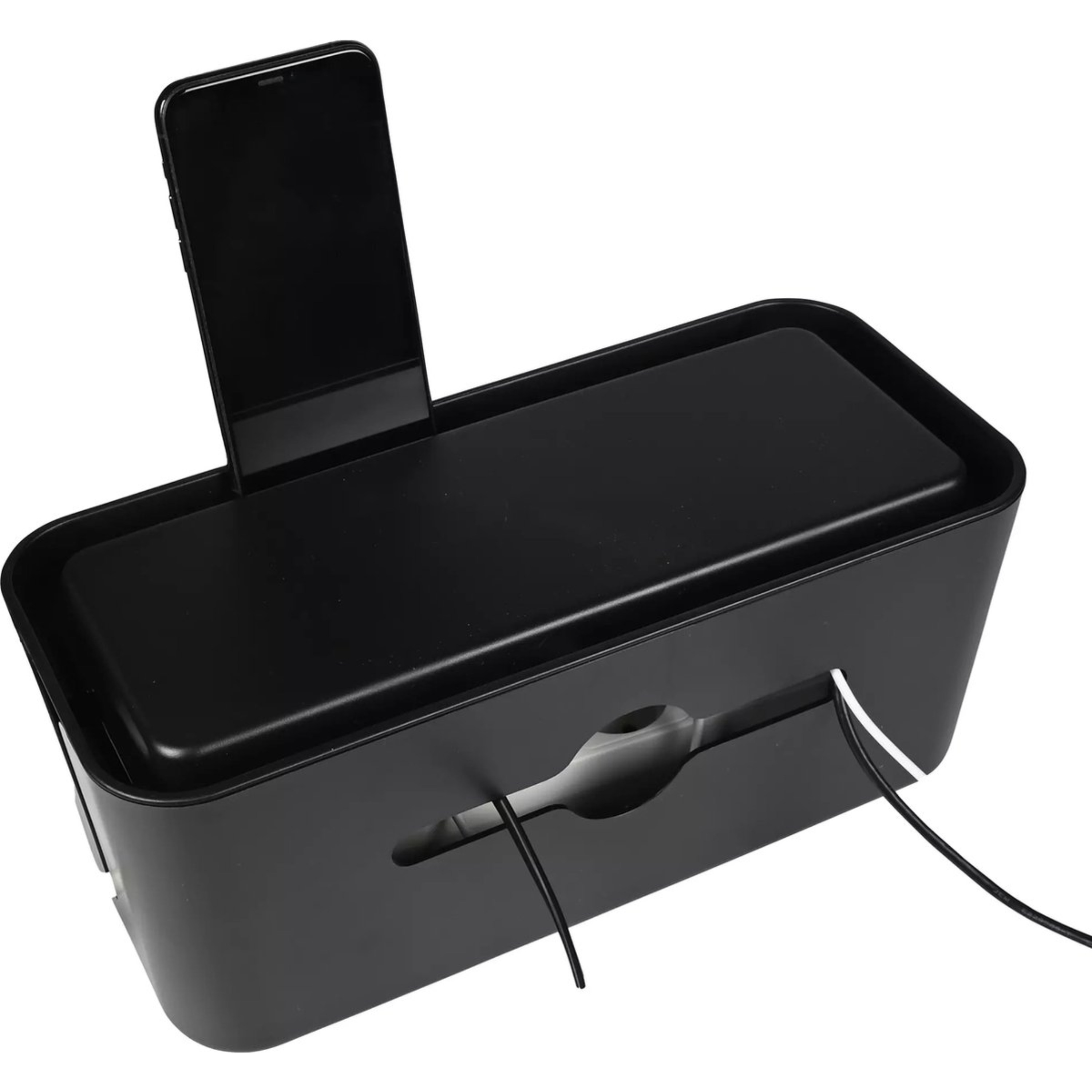 Benson Kabelmanagementbox - multifunctioneel - zwart - 31 x 13,5 x 13 cm -