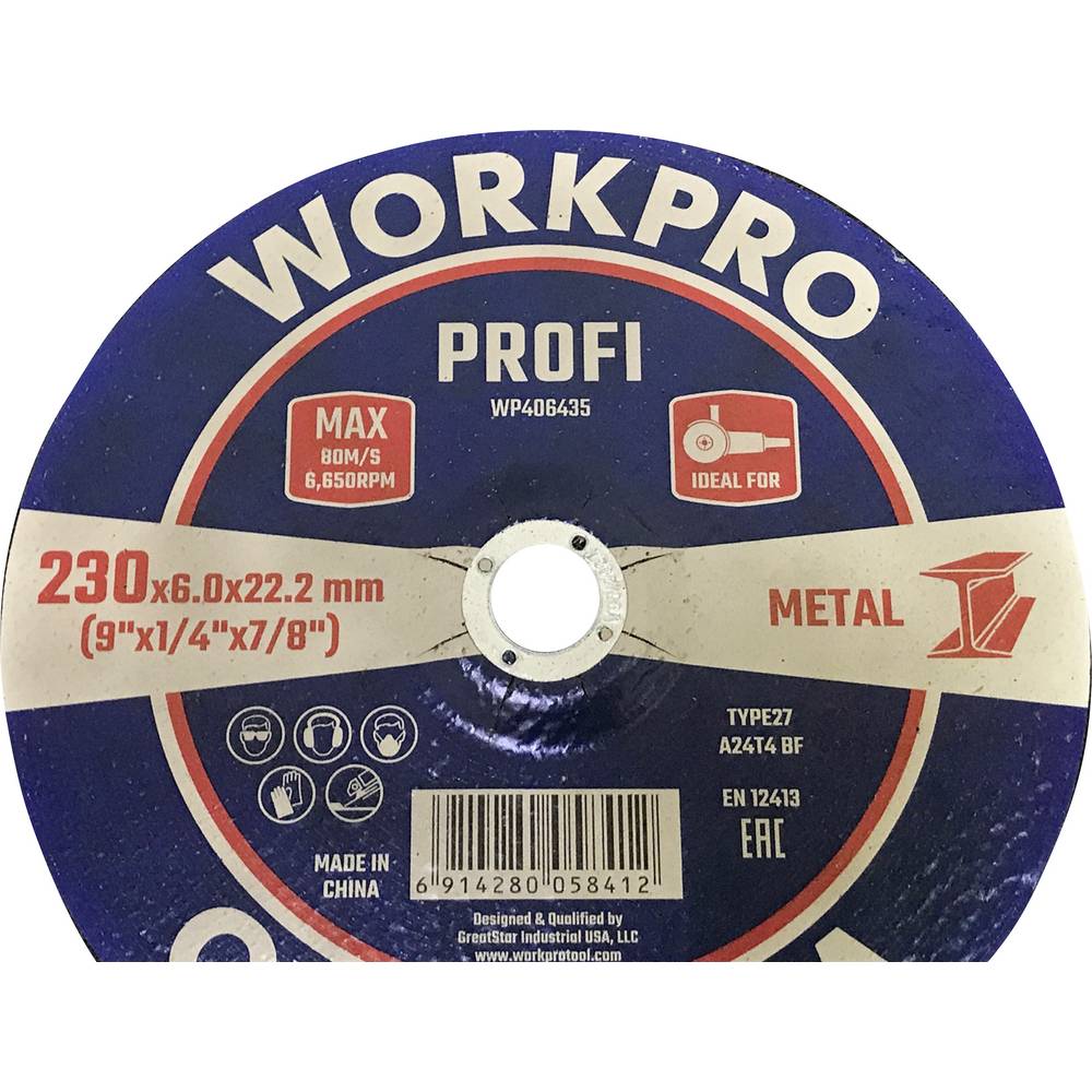 WorkPro WP406435 Schuurschijf Diameter 230 mm 5 stuk(s)