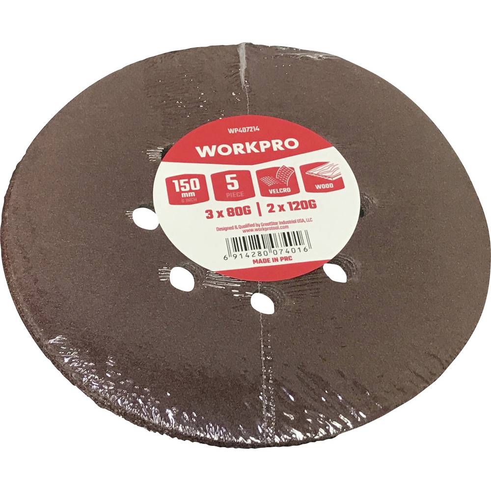 WorkPro WP407214 Schuurschijf Diameter 150 mm 5 stuk(s)