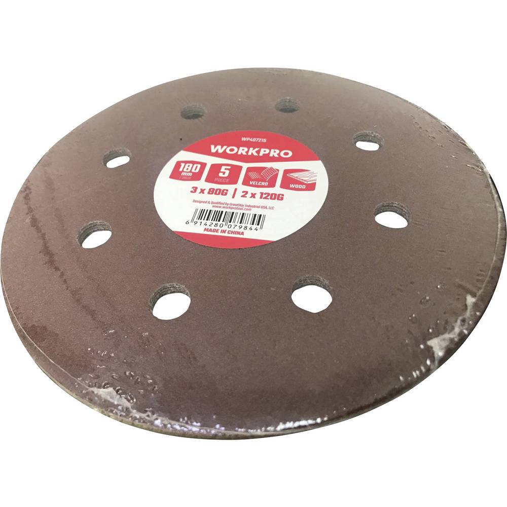 WorkPro WP407215 Schuurschijf Diameter 180 mm 5 stuk(s)