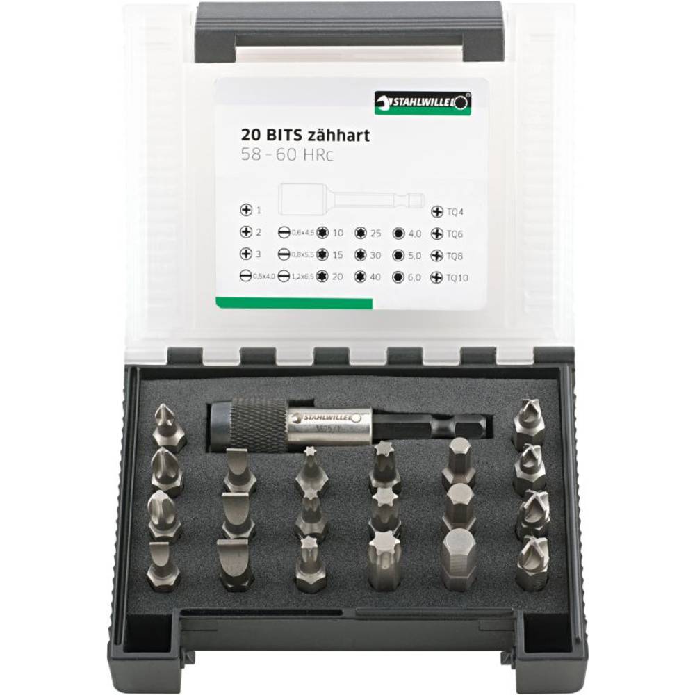 Stahlwille 1204/21-2 BIT-SET IN KUNSTSTOFFBOX 96080122 Bitset