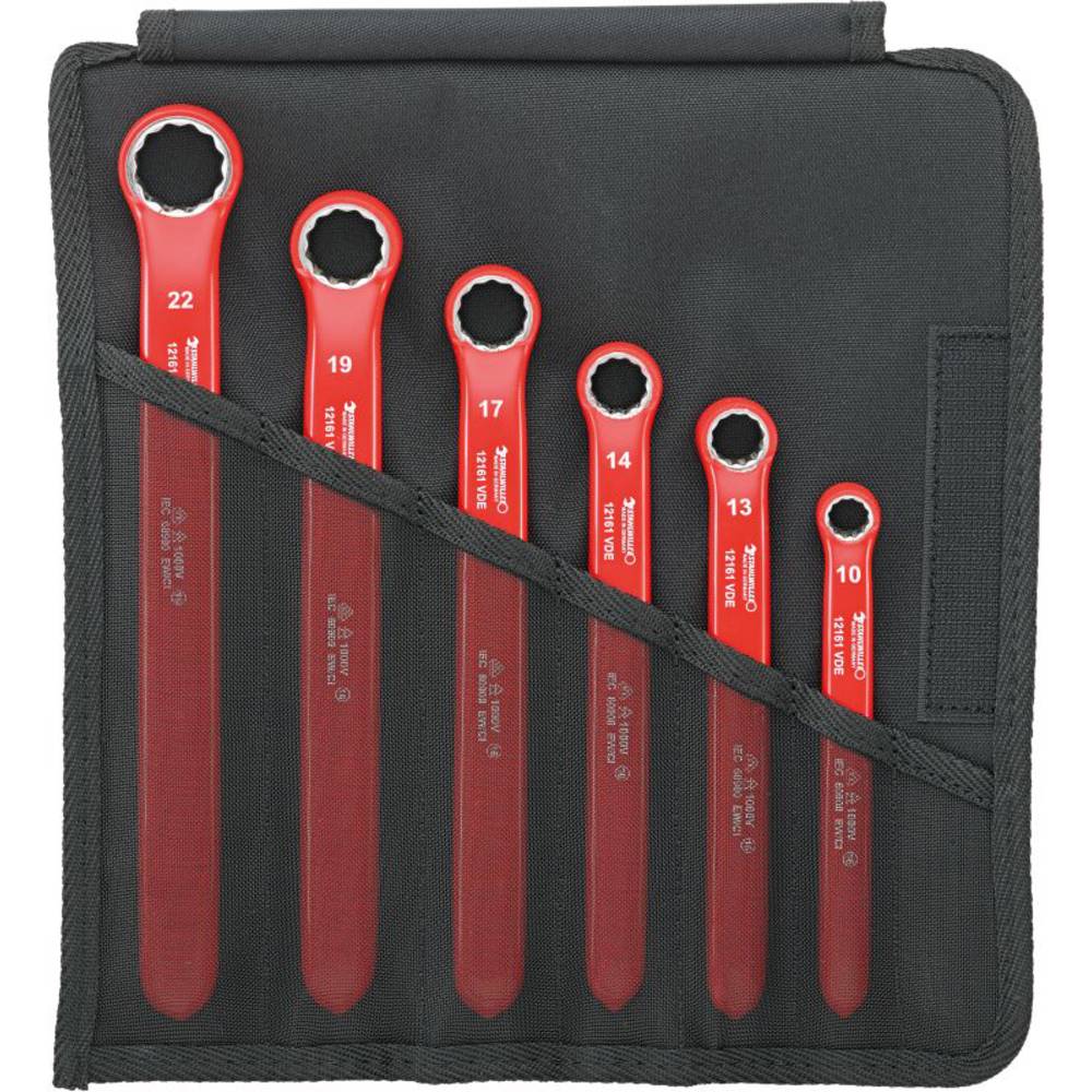 Stahlwille 96404302 12161/6 VDE Enkelvoudige ringsleutelset Sleutelbreedte (metrisch) 10 - 22 mm