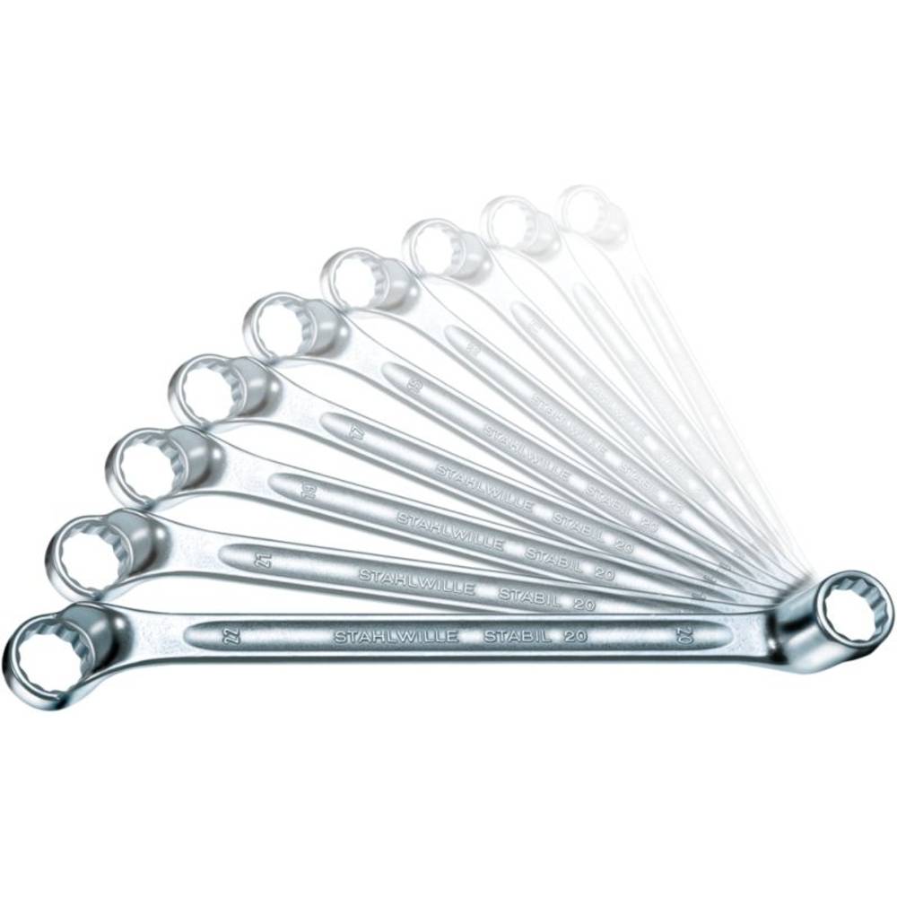 Stahlwille 96410409 2021-09-20 Dubbele ringsleutelset Sleutelbreedte (metrisch) 6 - 24 mm