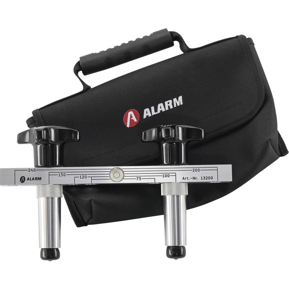 Alarm Werkzeuge 56013200 Batterijmontagemal v. buizen 1/2 vaste instelafstanden: 75, 100, 120, 150, 200 en 240 mm Batterijmontagehulp